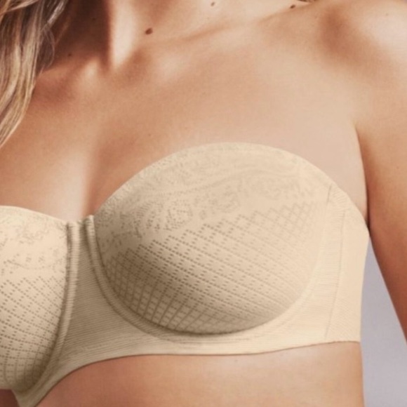 WACOAL 36G Women's Visual Effects Strapless Minimizer Bra 854310 in Sand - Picture 12 of 12